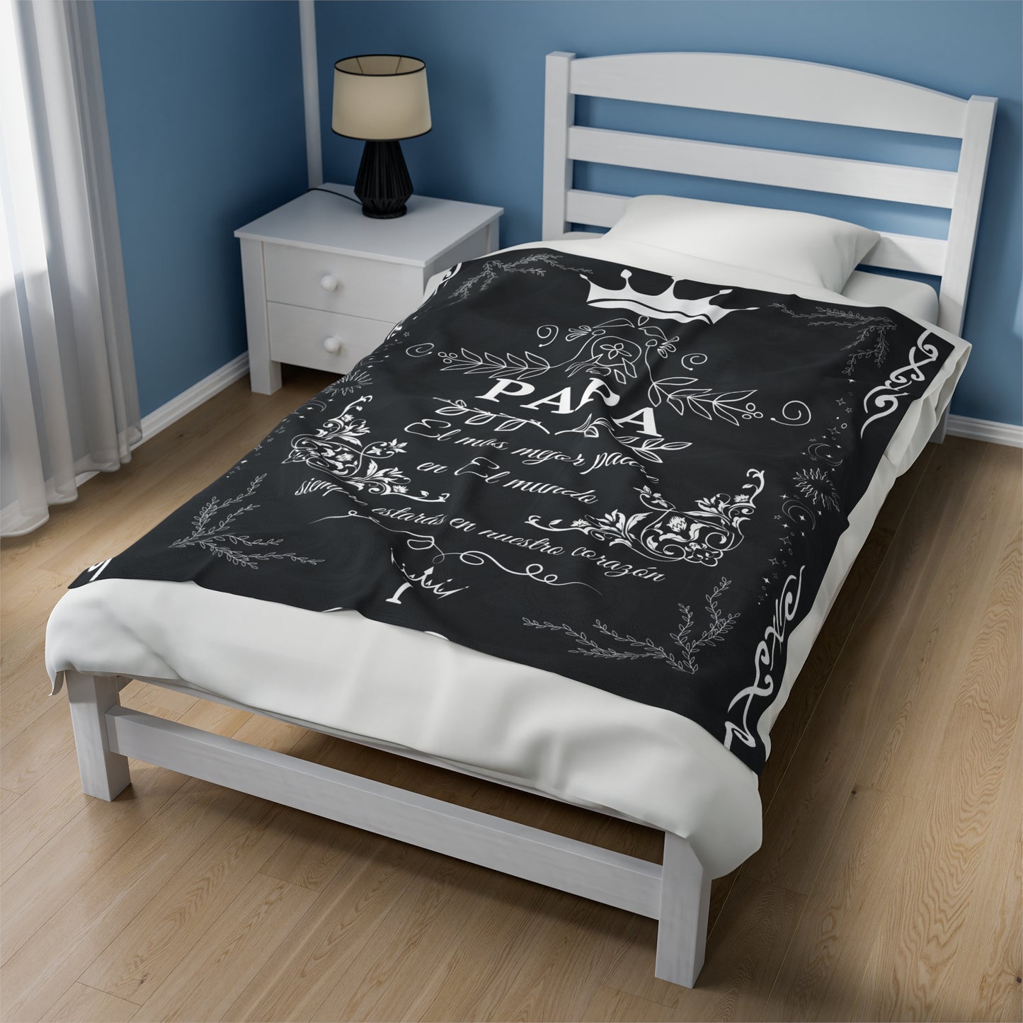 Papa Velveteen Plush Blanket