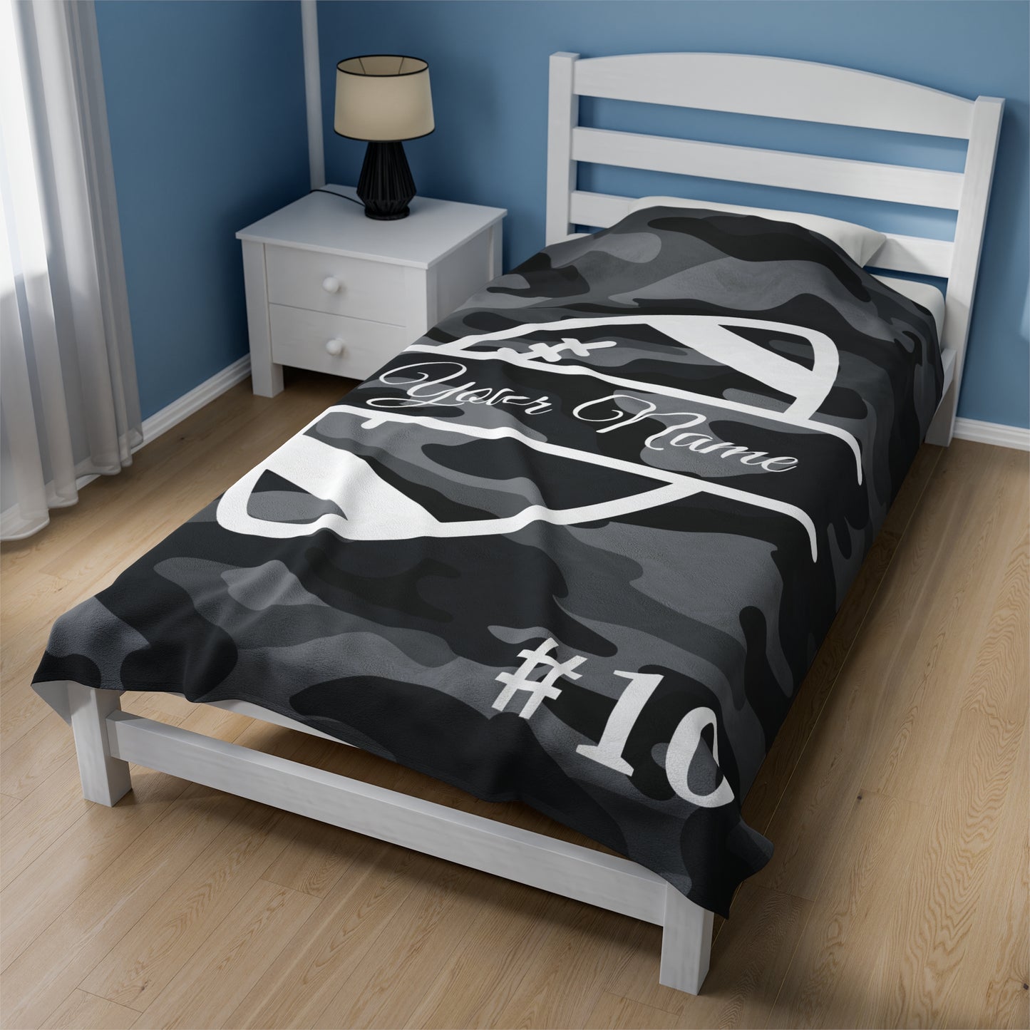Custom Football Velveteen Plush Blanket