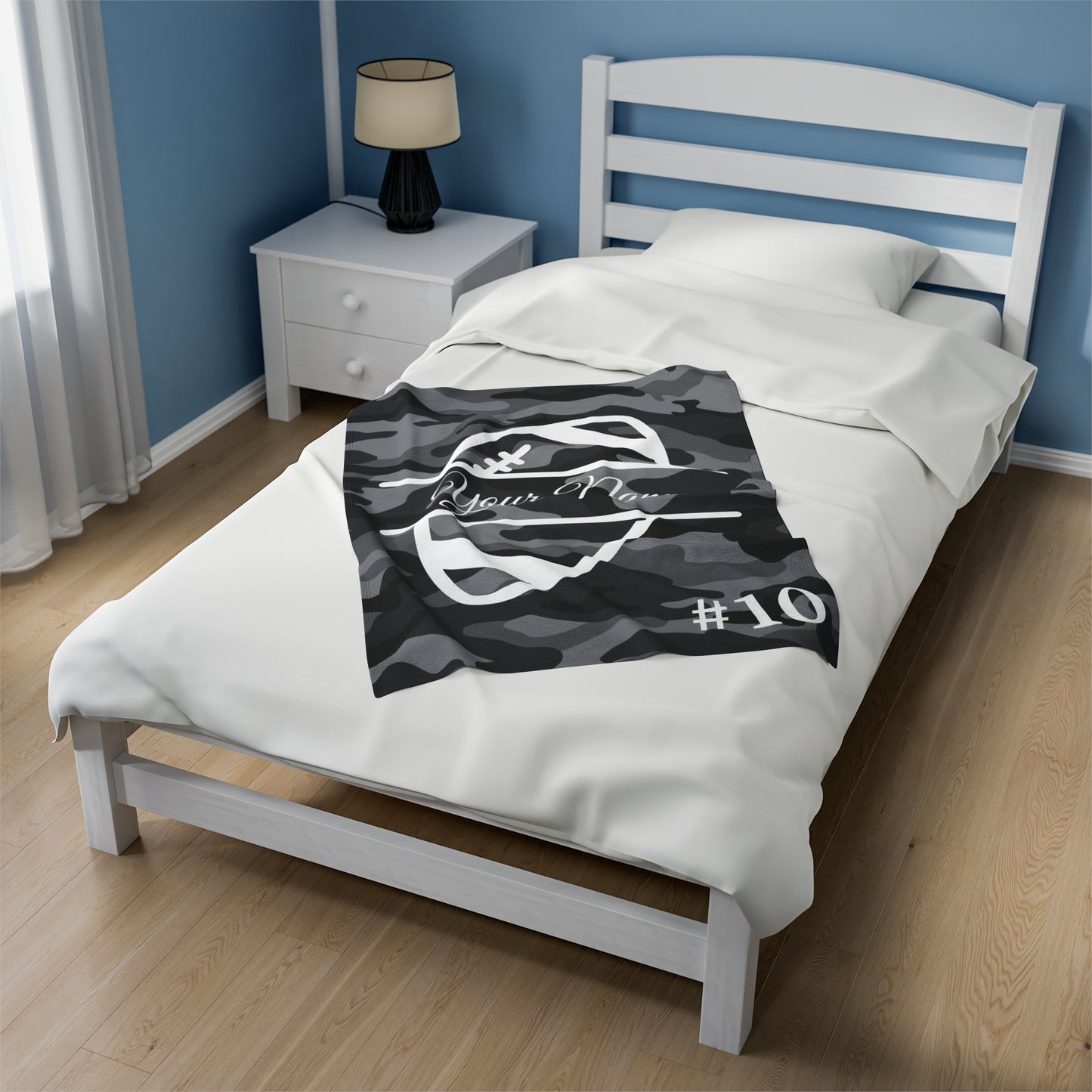 Custom Football Velveteen Plush Blanket