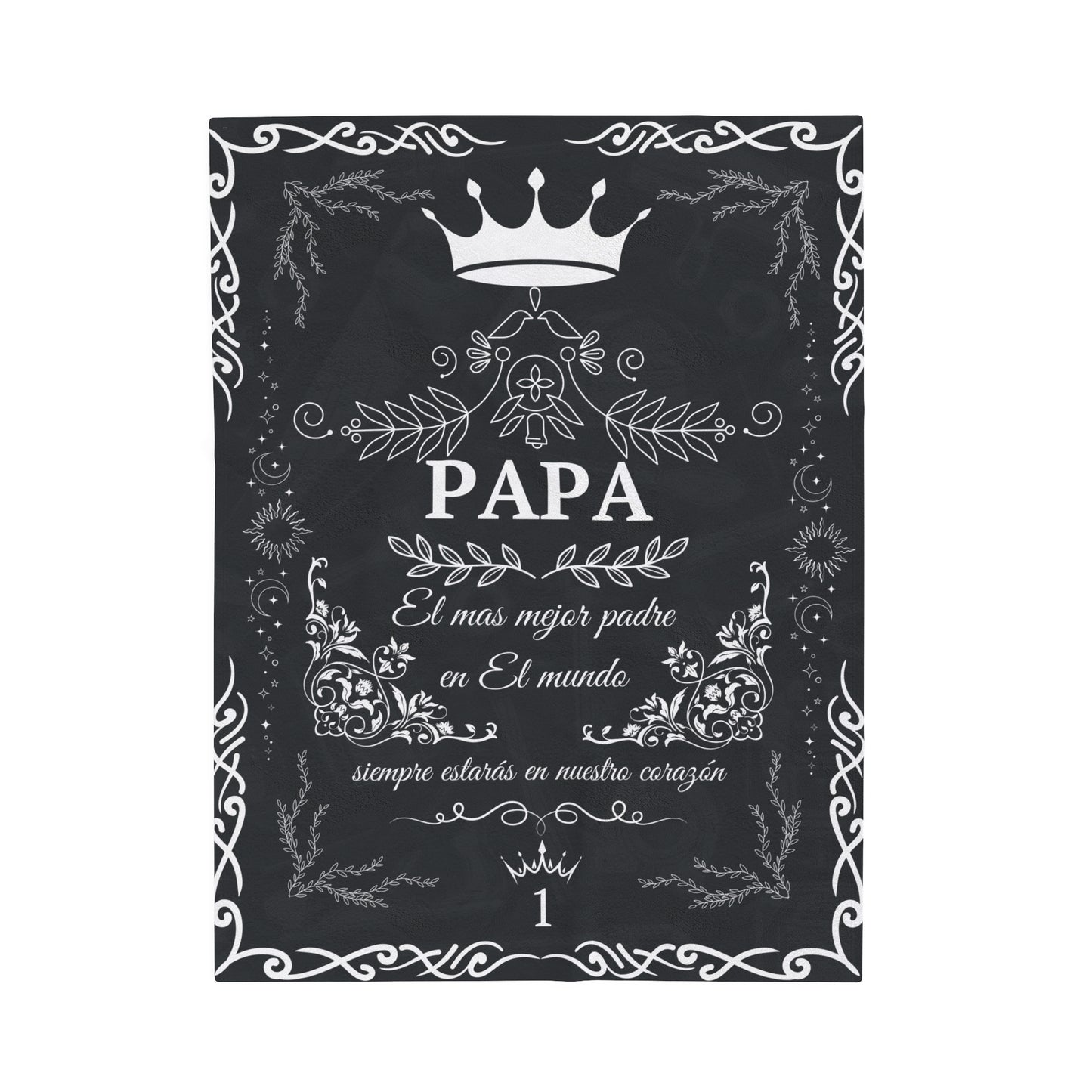 Papa Velveteen Plush Blanket