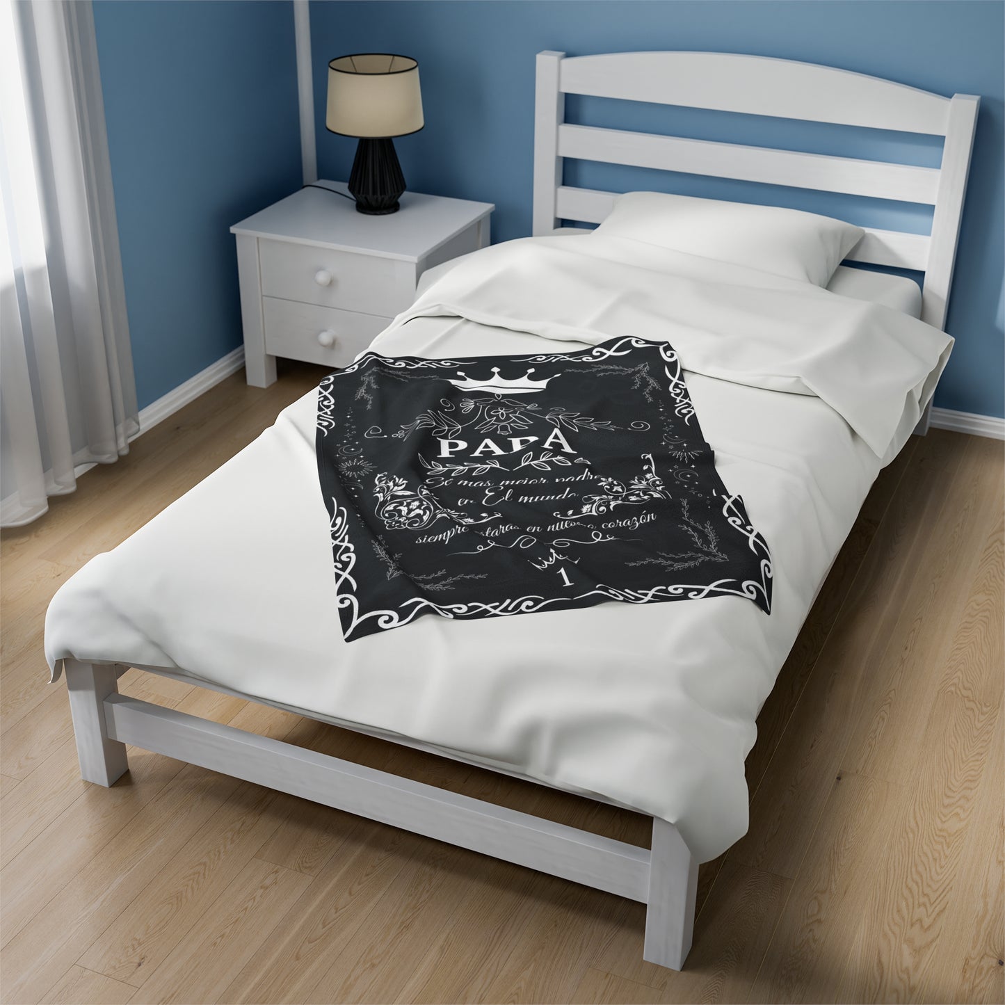 Papa Velveteen Plush Blanket