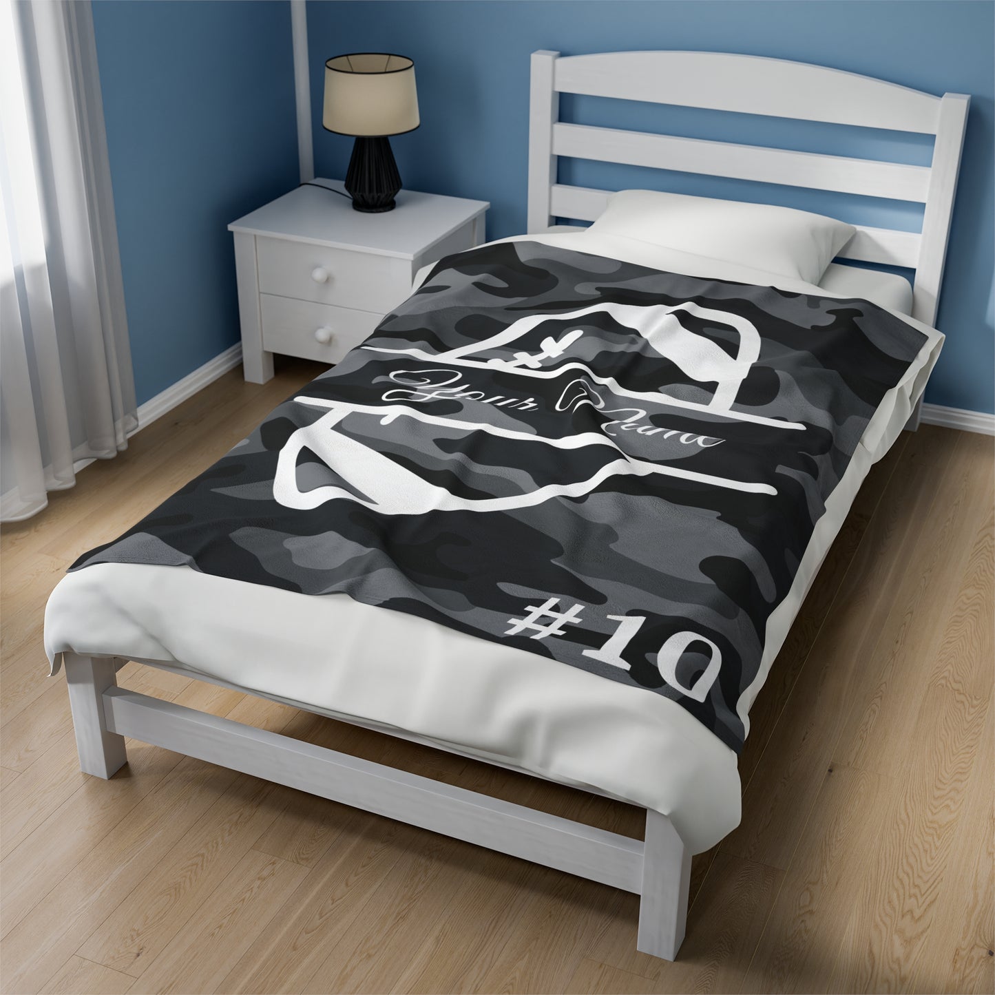 Custom Football Velveteen Plush Blanket