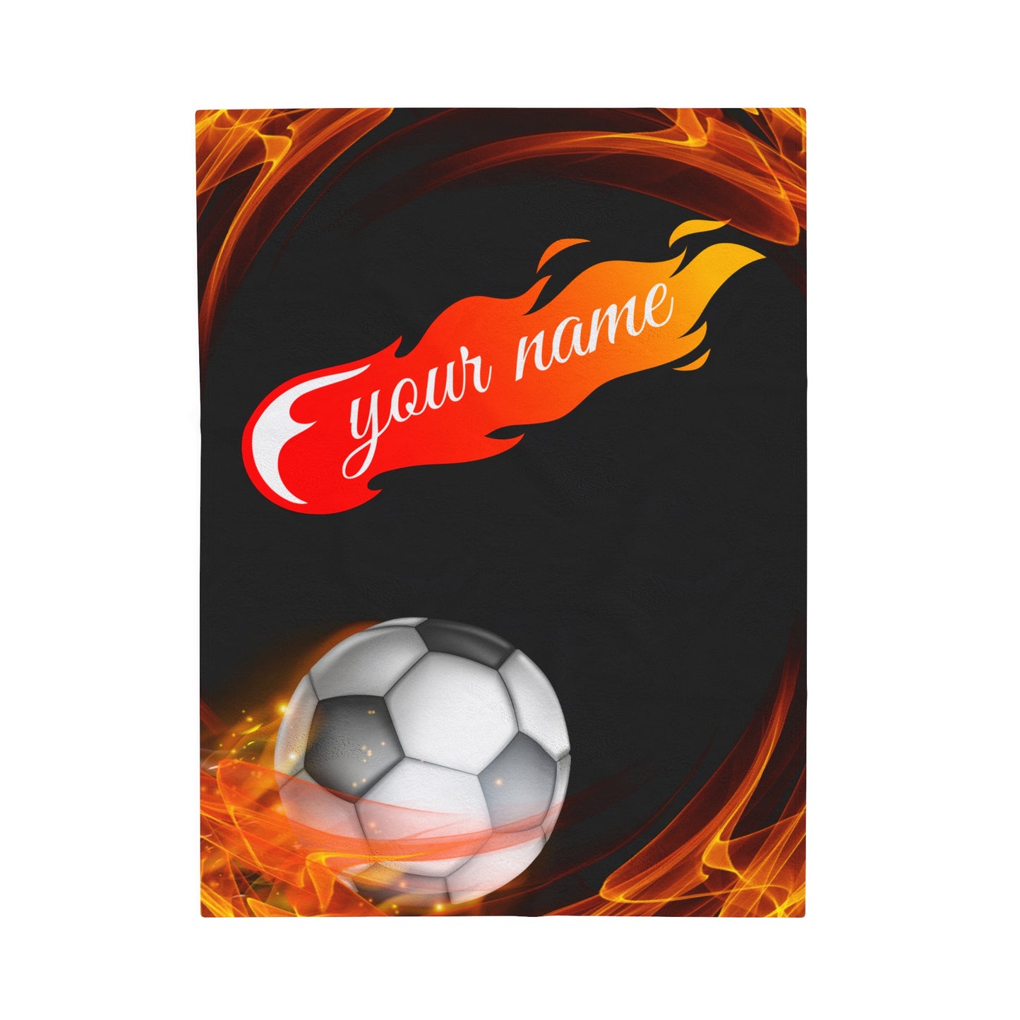 Custom Soccer Velveteen Plush Blanket