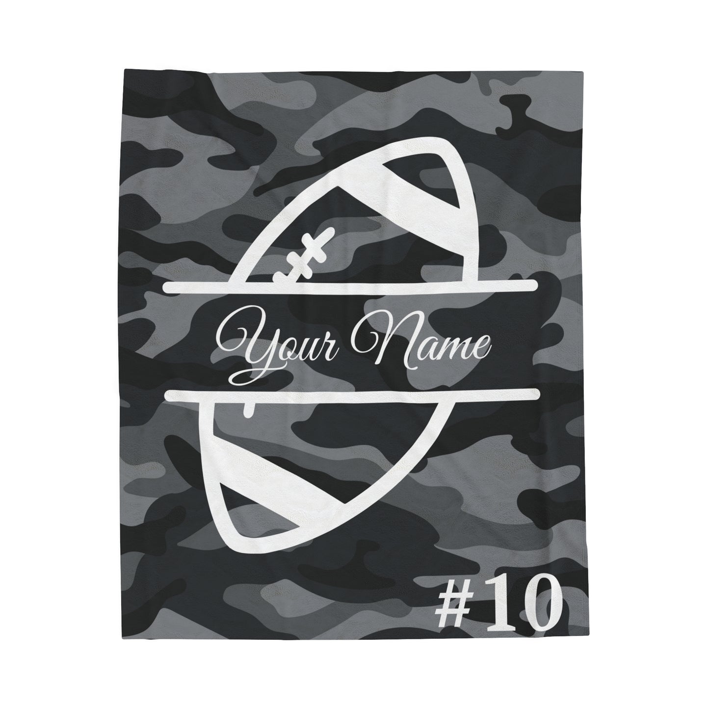 Custom Football Velveteen Plush Blanket