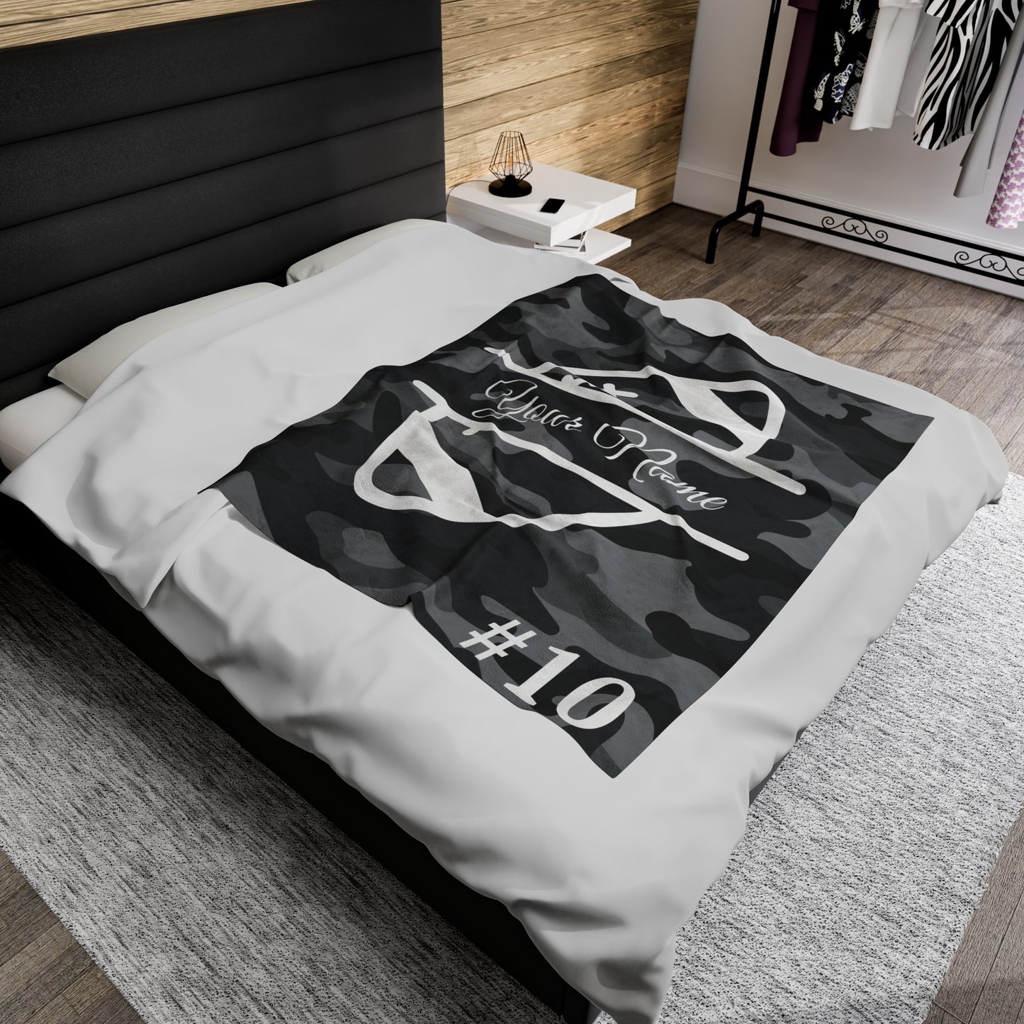 Custom Football Velveteen Plush Blanket