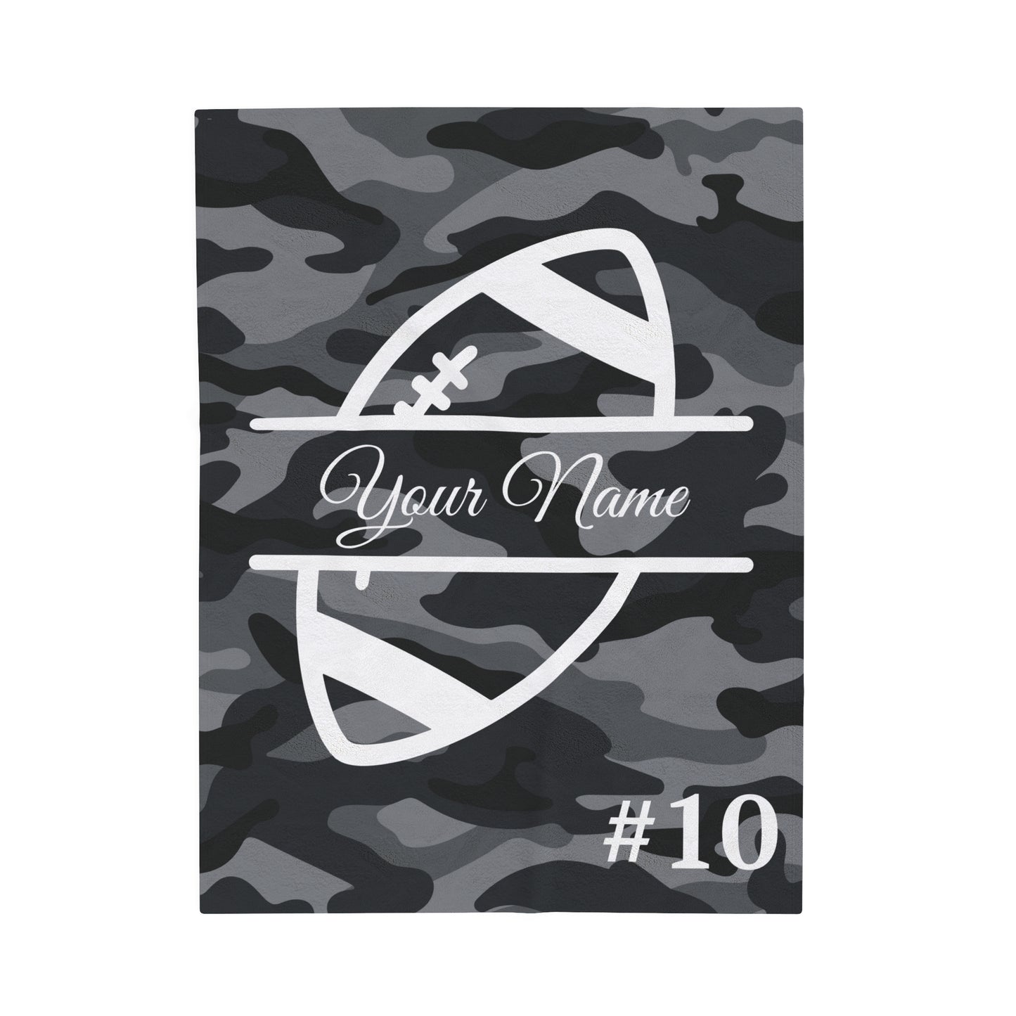 Custom Football Velveteen Plush Blanket