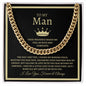 To My Man - 14K Gold Finish Cuban Link Chain Necklace