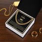 To My Son- Straighten Your Crown - Cuban Link Chain Necklace