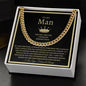 To My Man - Straighten Your Crown - 14K Gold Cuban Link Chain