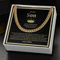 To My Son- Straighten Your Crown - Cuban Link Chain Necklace