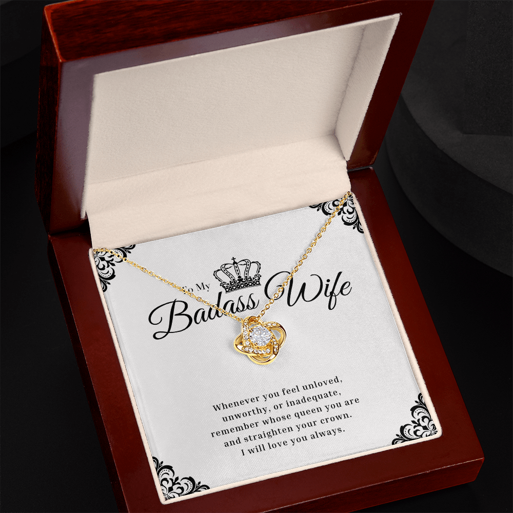 To My Badass Wife - Love Knot Necklace