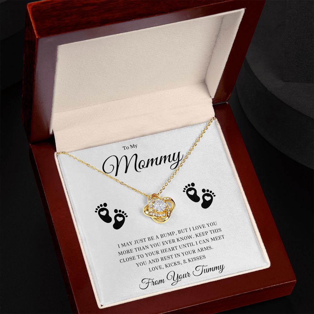 To My Mommy From Your Tummy - Love Knot Necklace
