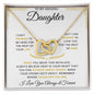 To My Amazing Daughter - Interlocking Hearts Necklace