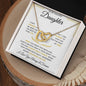 To My Amazing Daughter - Interlocking Hearts Necklace