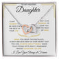 To My Amazing Daughter - Interlocking Hearts Necklace