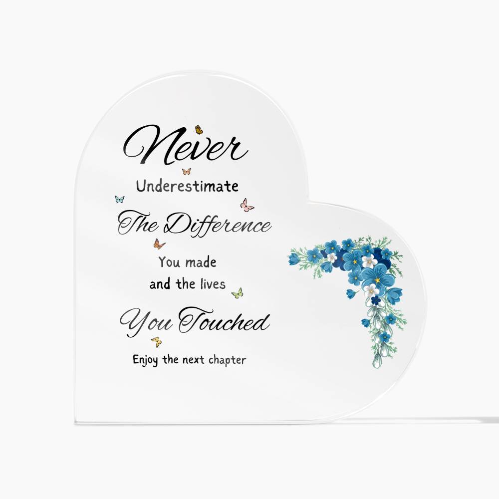 Never Underestimate Yourself Acrylic Plaque