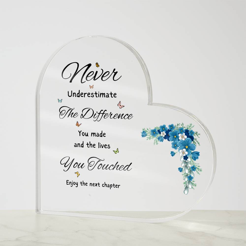 Never Underestimate Yourself Acrylic Plaque