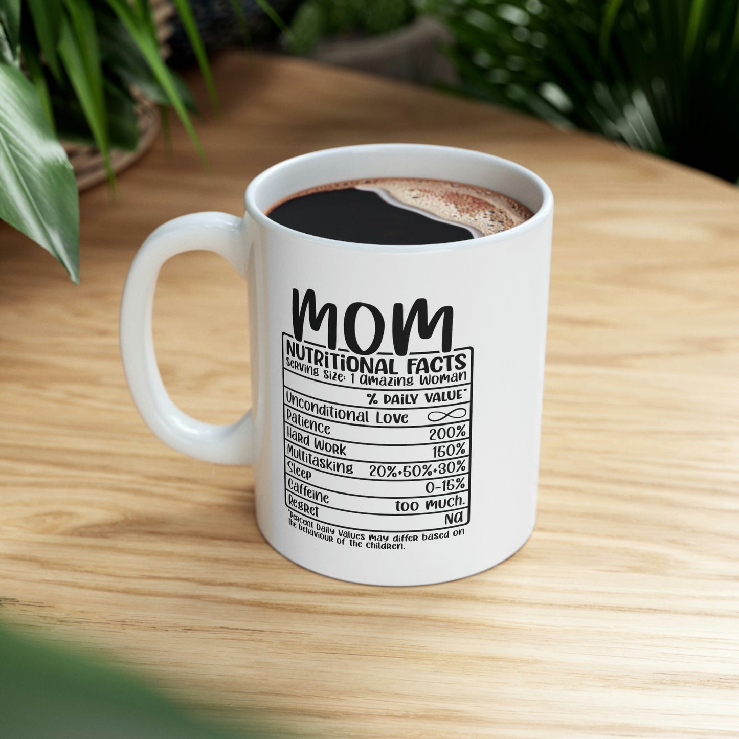 Mommy Nutrition Facts Ceramic Mug
