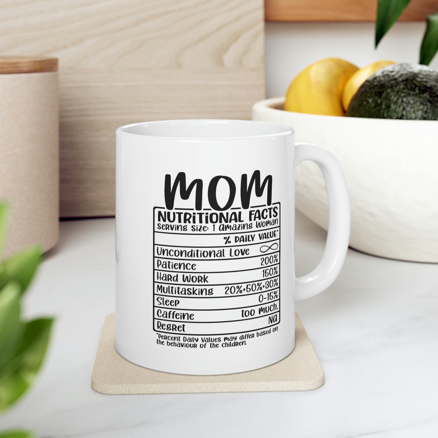 Mommy Nutrition Facts Ceramic Mug