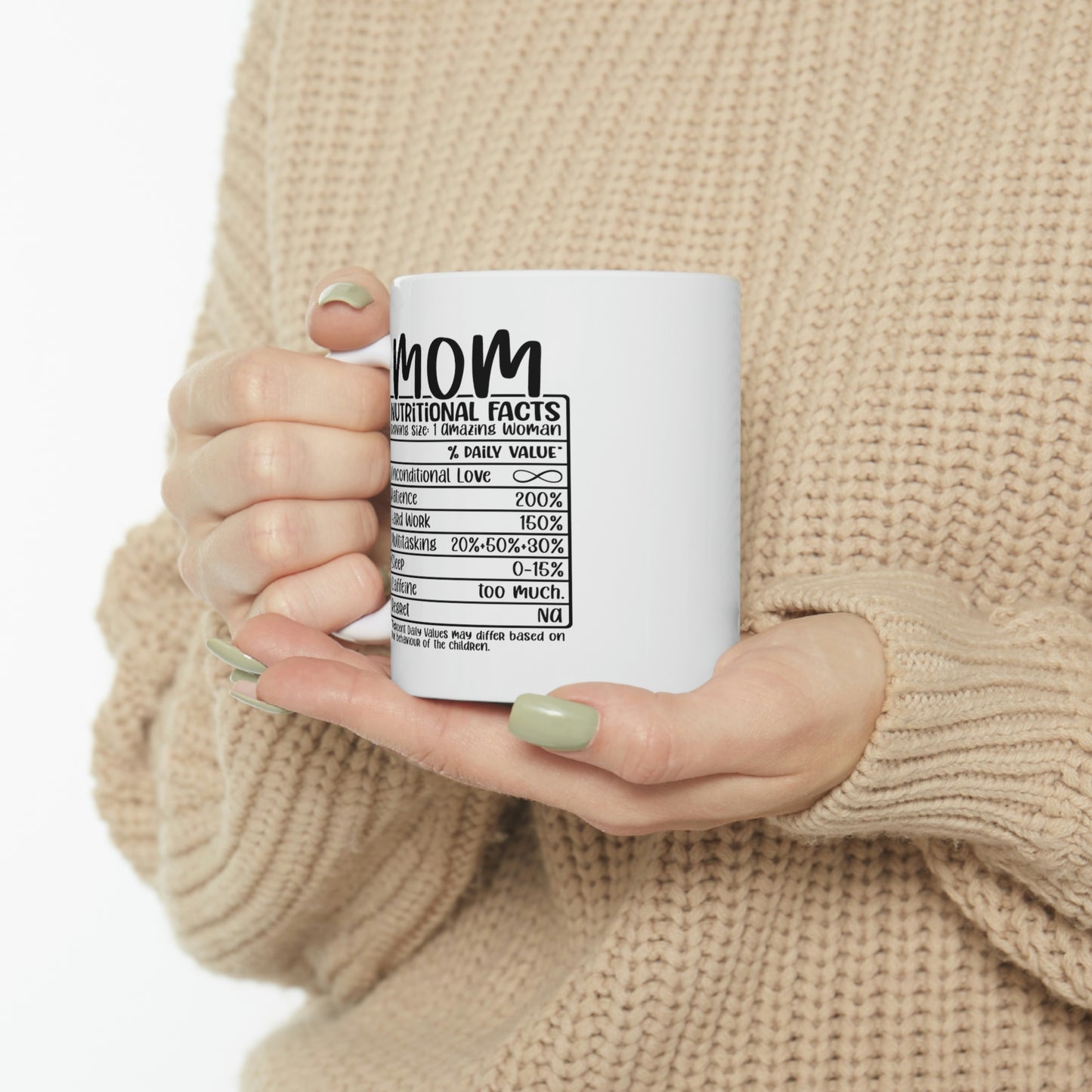 Mommy Nutrition Facts Ceramic Mug