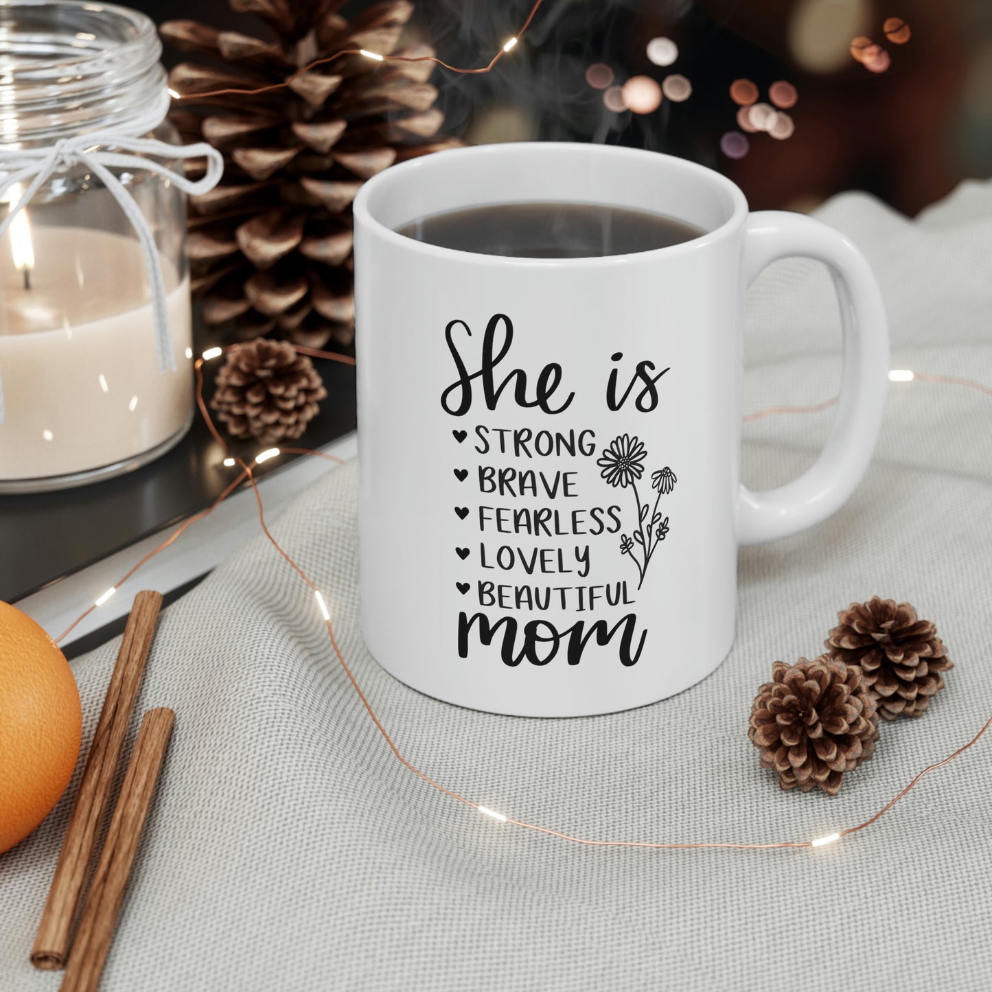 She Is Ceramic Mug