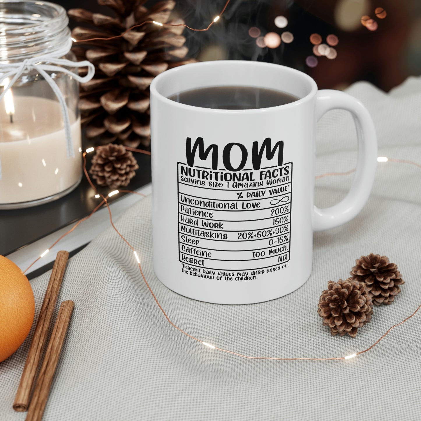 Mommy Nutrition Facts Ceramic Mug