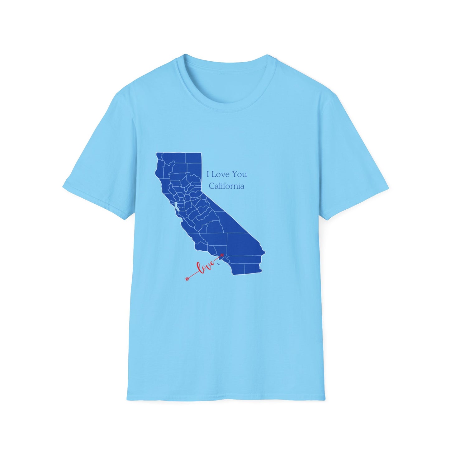 I Love You California Valentine's Day  T-Shirt