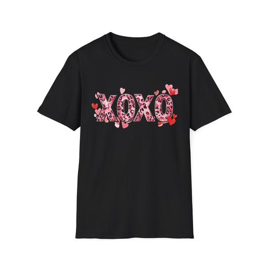 Valentine's Day Leopard Print XOXO T-Shirt