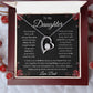 To My Daughter - Never Forget - Forever Love Necklace