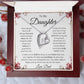 To My Daughter - Never Forget - Forever Love Necklace