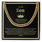 To My Son - 18K Gold Cuban Link Chain