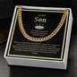 To My Son - 18K Gold Cuban Link Chain