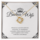 To My Badass Wife - Love Knot Necklace