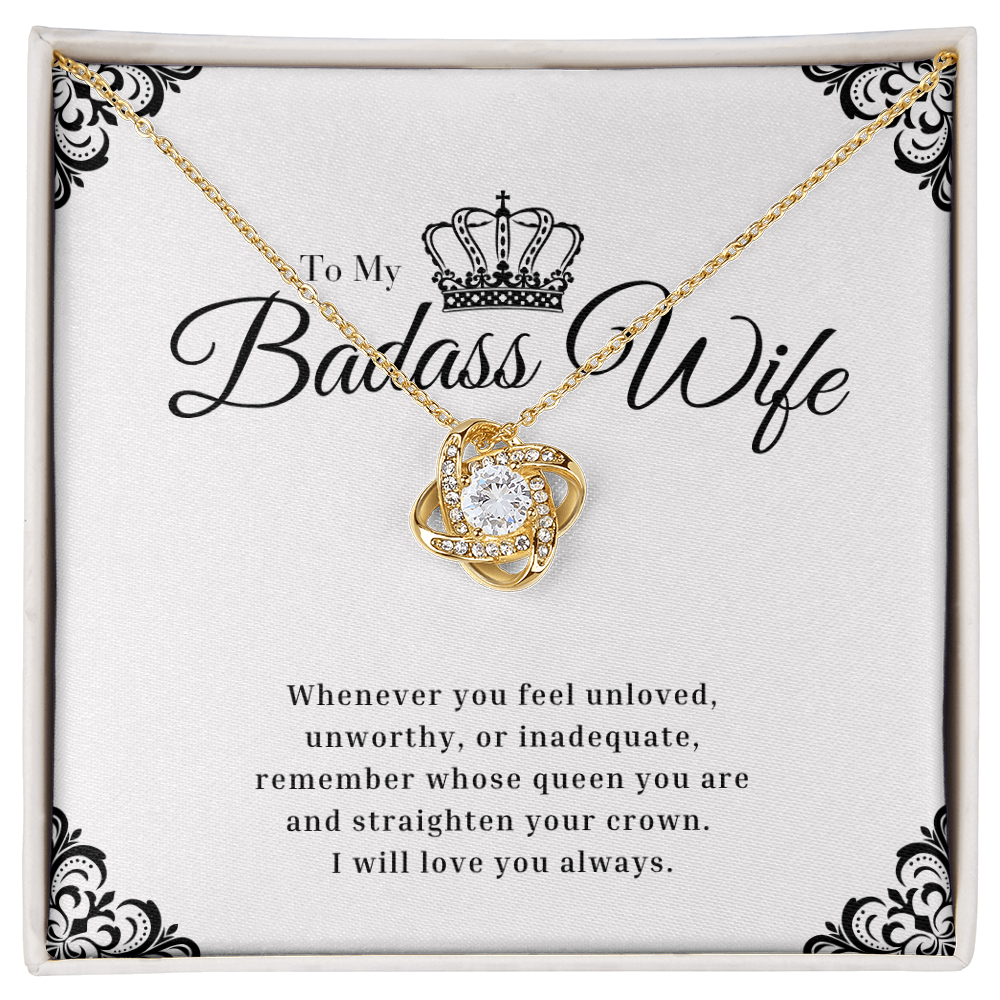 To My Badass Wife - Love Knot Necklace