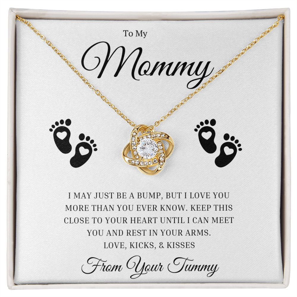 To My Mommy From Your Tummy - Love Knot Necklace