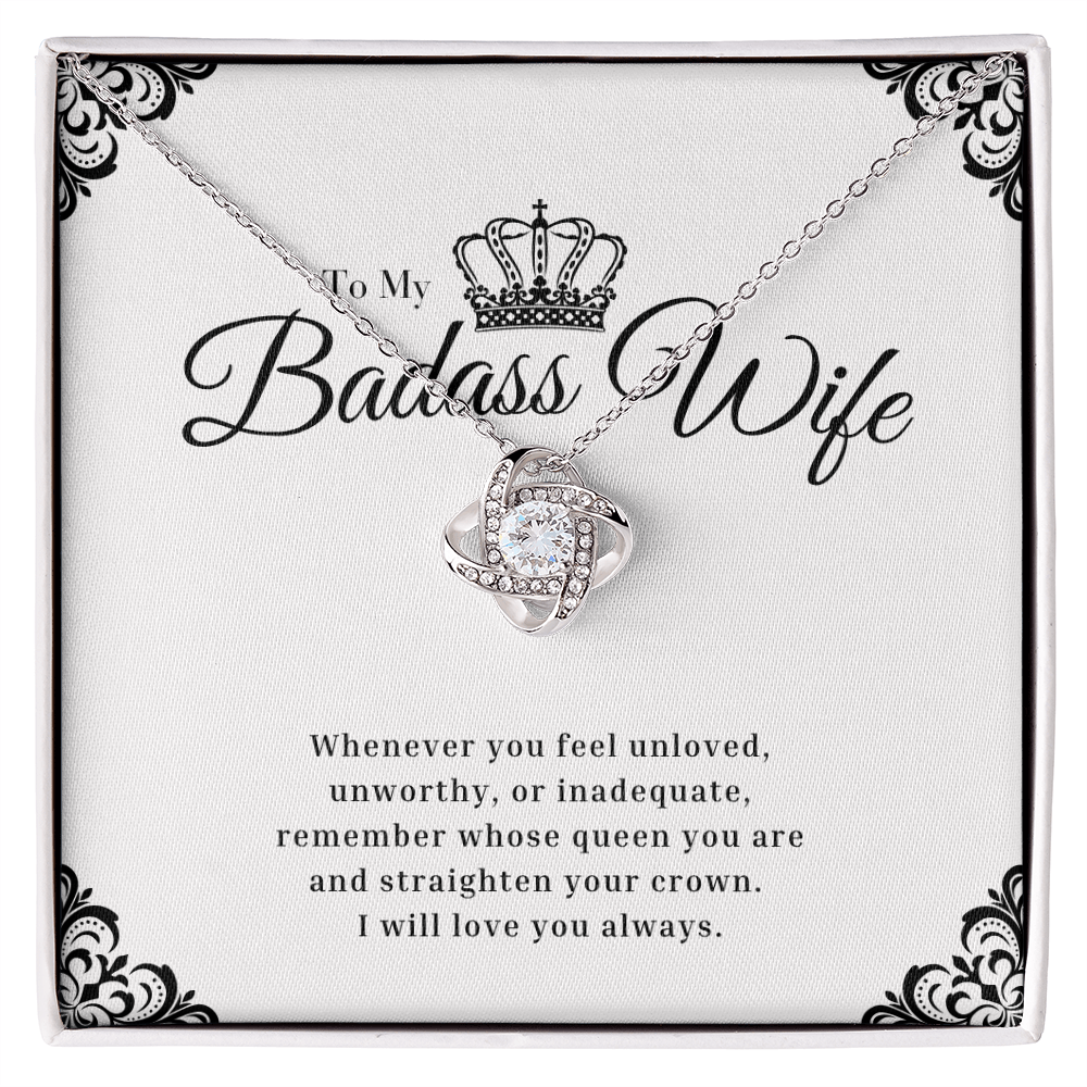 To My Badass Wife - Love Knot Necklace
