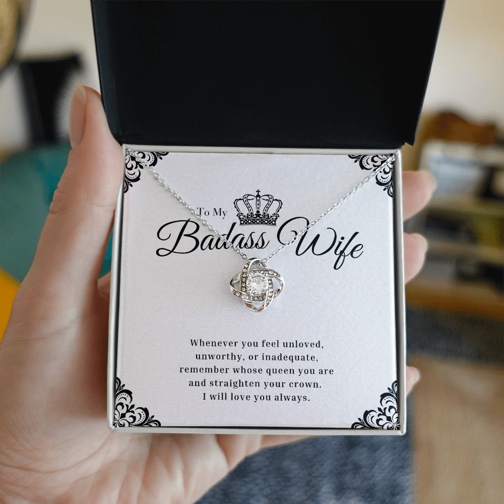 To My Badass Wife - Love Knot Necklace
