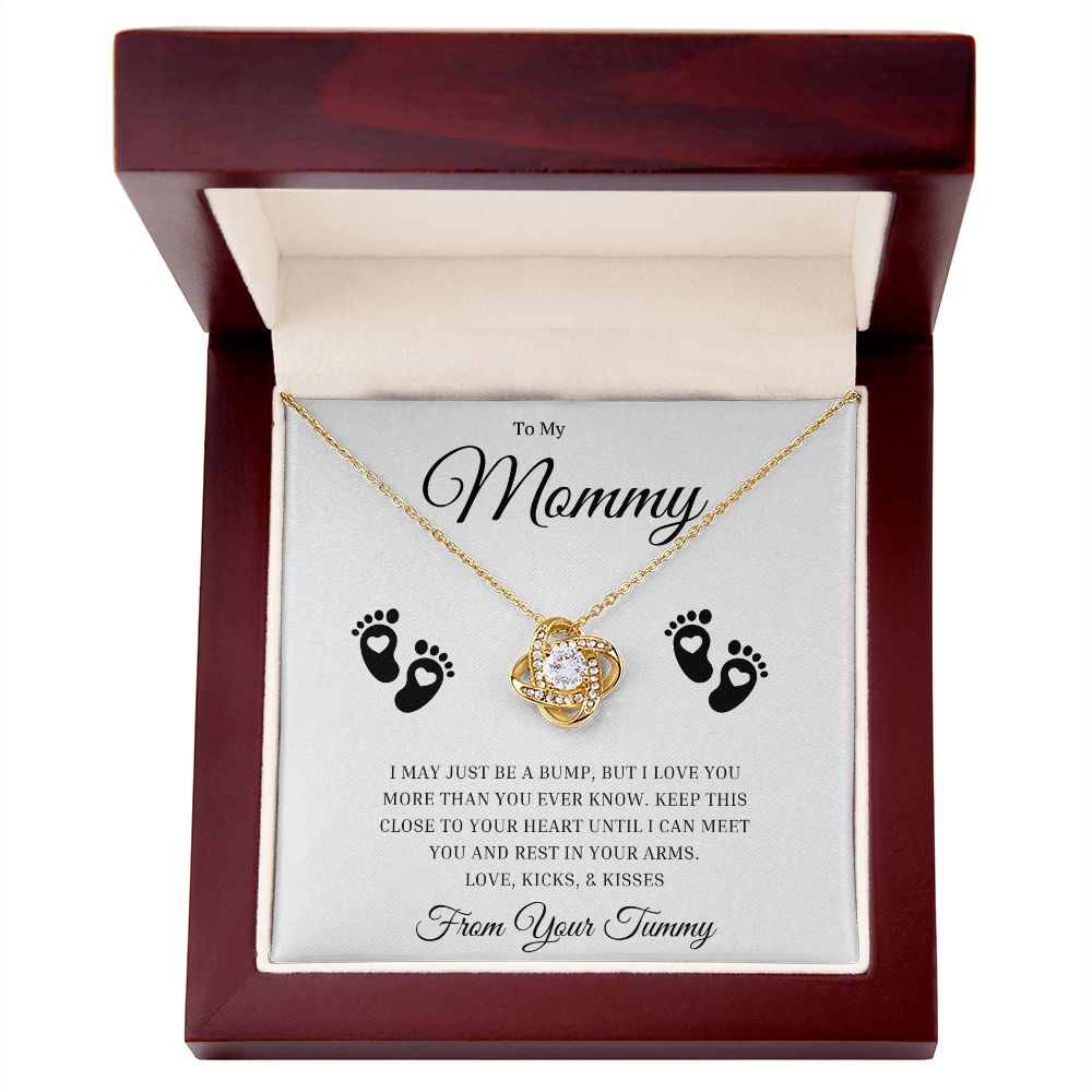 To My Mommy From Your Tummy - Love Knot Necklace