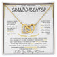 To My Granddaughter - Interlocking Heart Necklace
