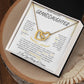 To My Granddaughter - Interlocking Heart Necklace