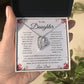 To My Daughter - Never Forget - Forever Love Necklace