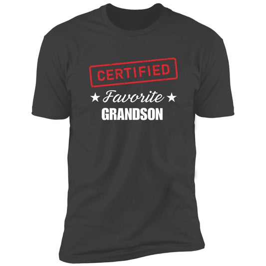 Certified Favorite Grandson Black T-Shirt