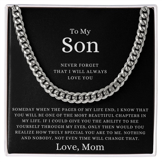 To My Son - Cuban Link Chain Necklace