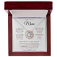 To My Boyfriend's Mom - Love, Respect, & Cherish - Love Knot Necklace